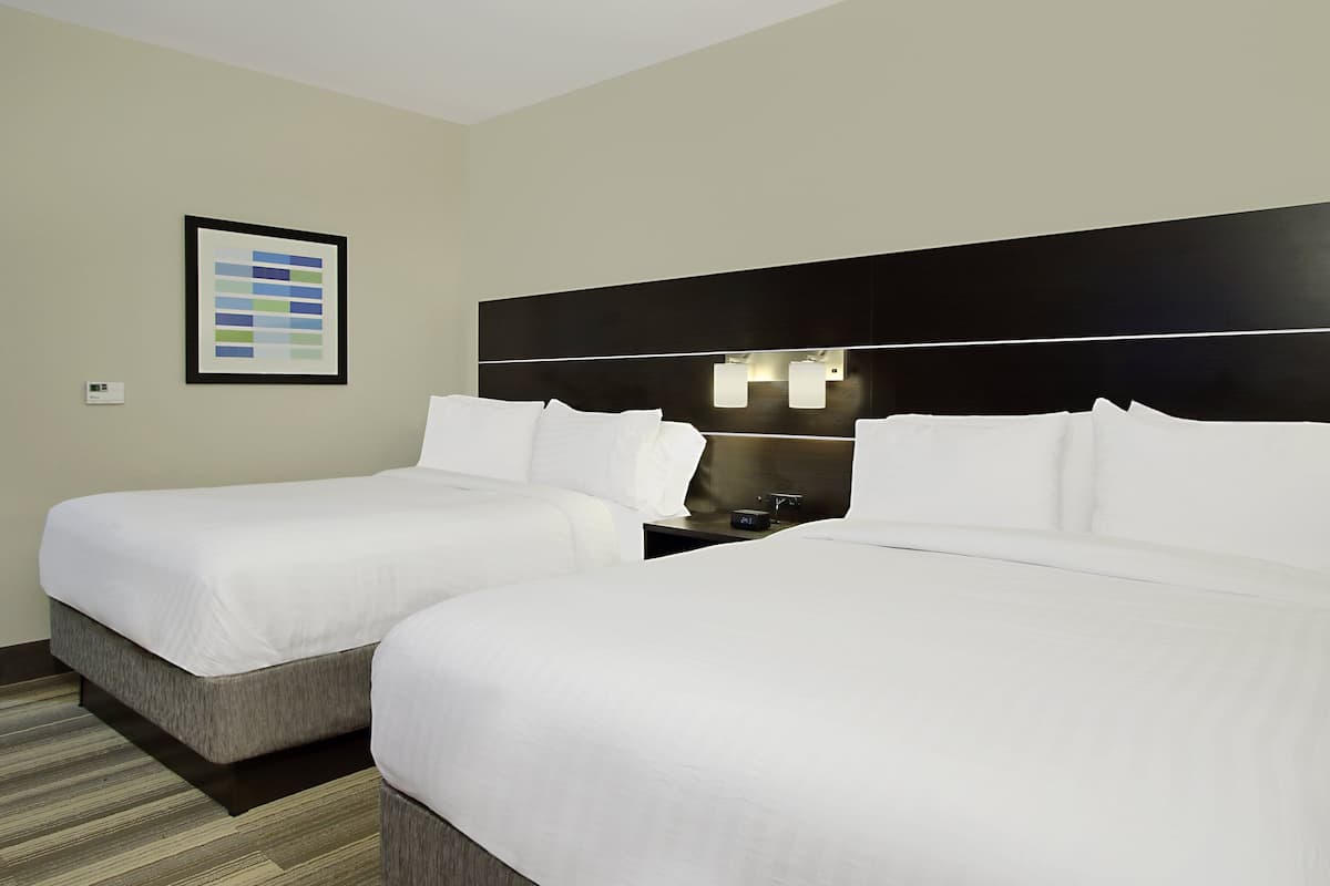 Premium bedding, desk, blackout drapes, iron/ironing board