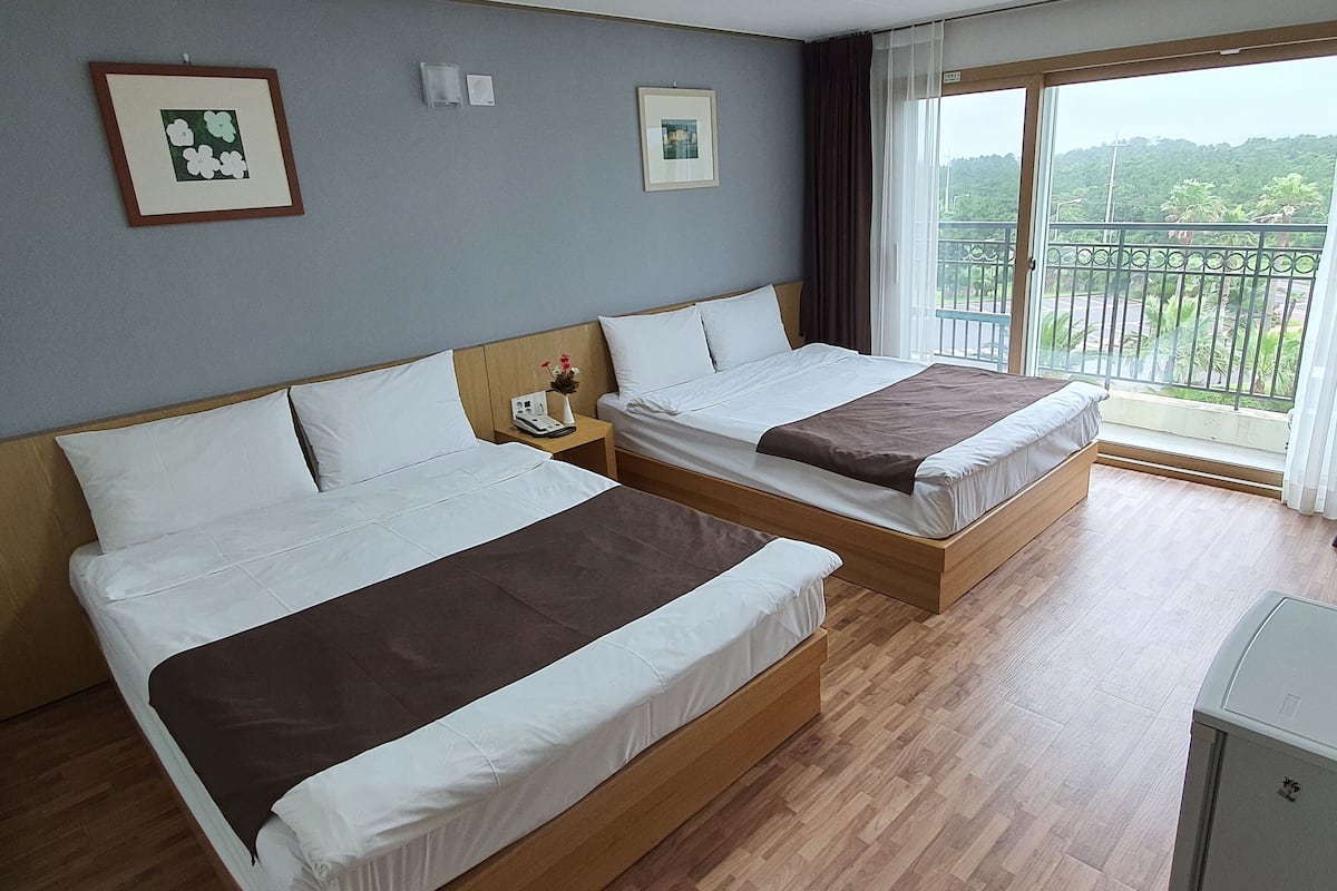 Habitación con 2 camas individuales, vistas a la montaña | Cortinas opacas, wifi gratis, ropa de cama