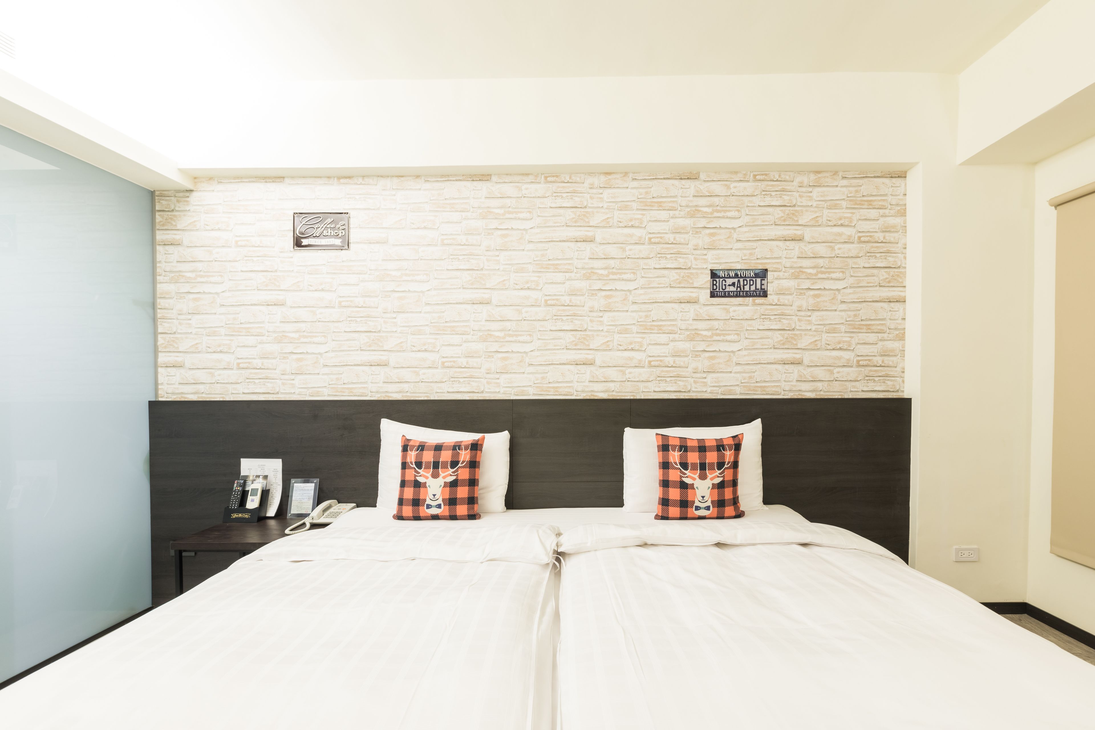 deluxe double room | premium bedding, desk, soundproofing, free wifi