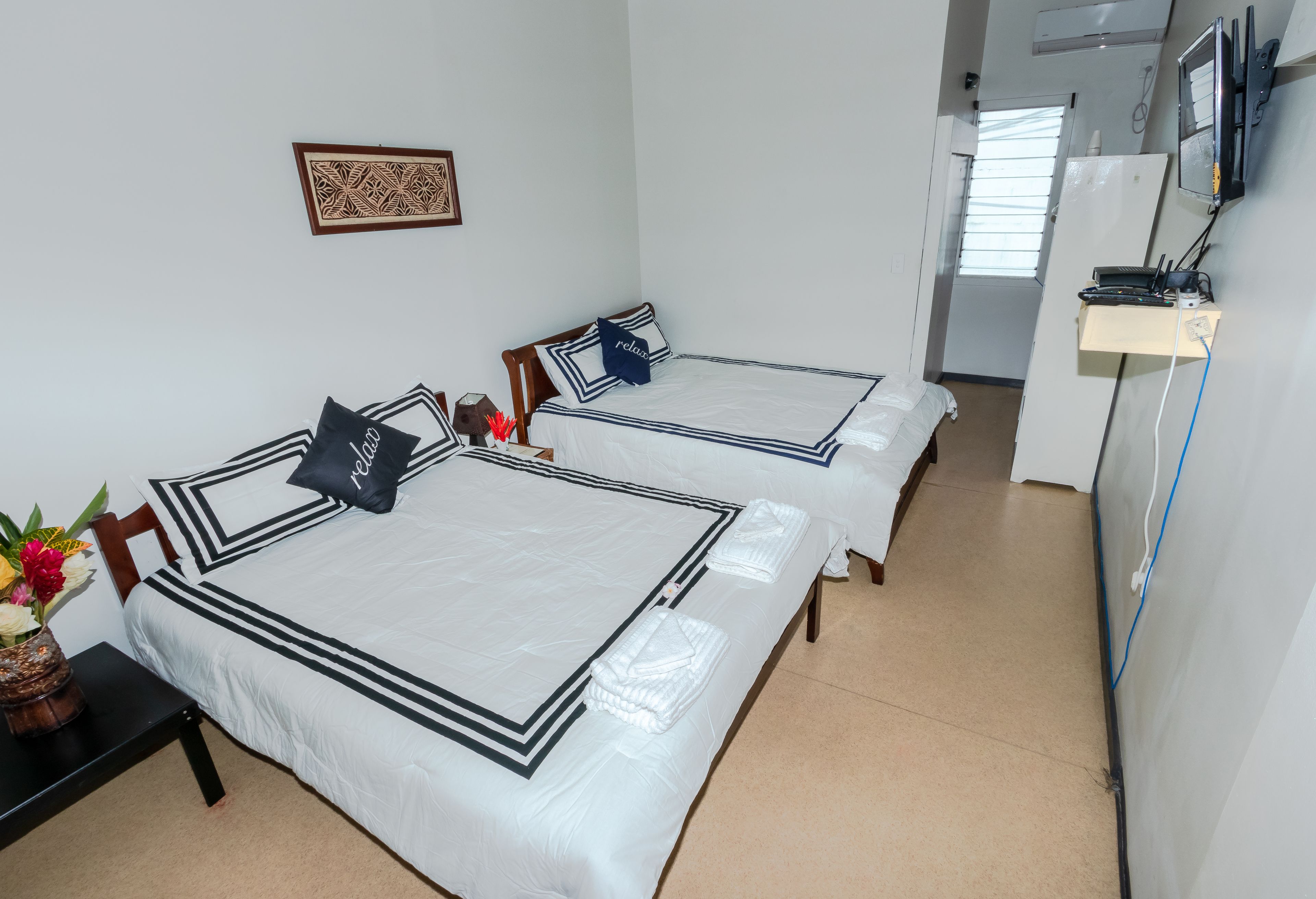 family twin room, 2 queen beds | 1 bedroom, iron/ironing board, free wifi, bed sheets