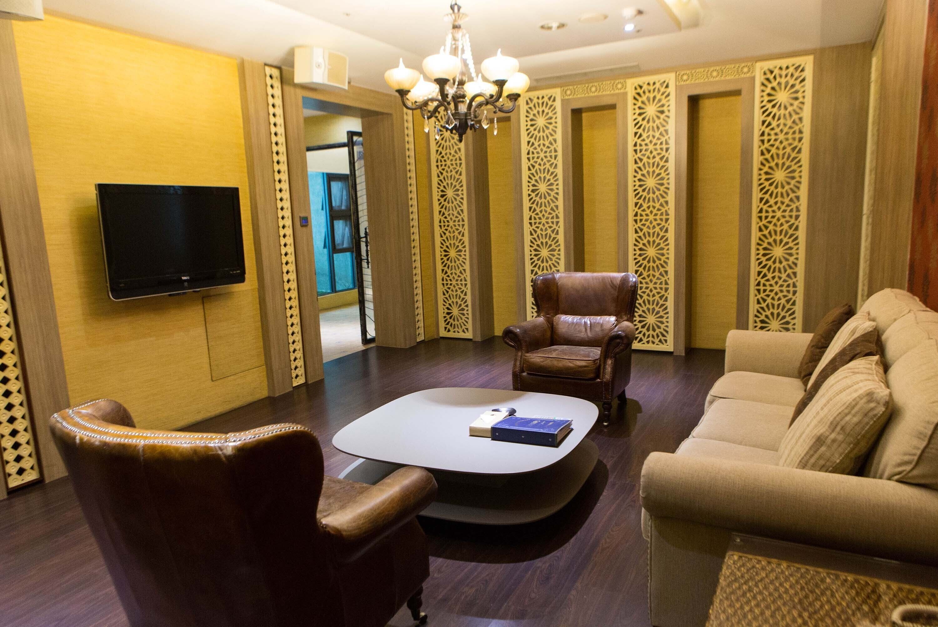 vip suite check in time starts from 6pm | living room | lcd tv