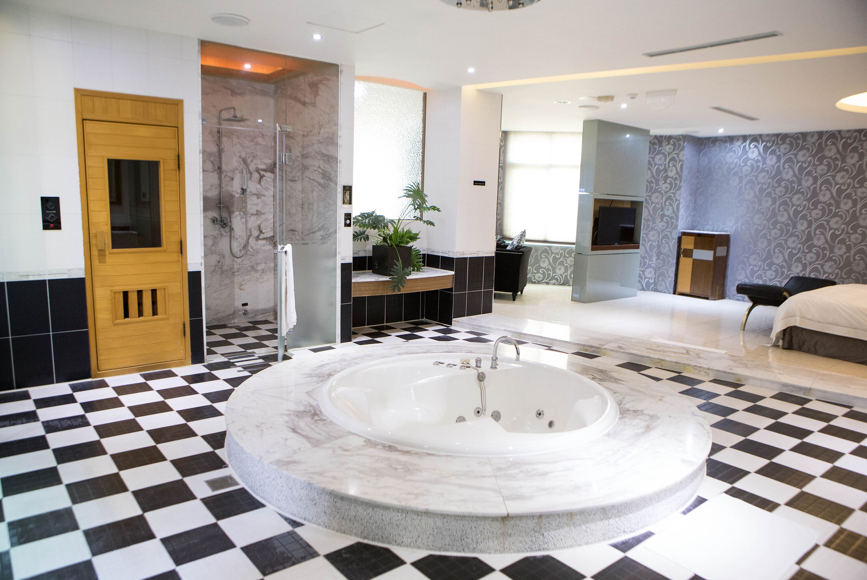 vip suite (check in time starts from 6pm) | bathroom | separate bathtub and shower, free toiletries, hair dryer, slippers