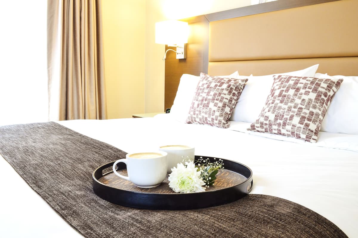 1 habitación y ropa de cama de alta calidad