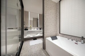 Hair dryer, towels