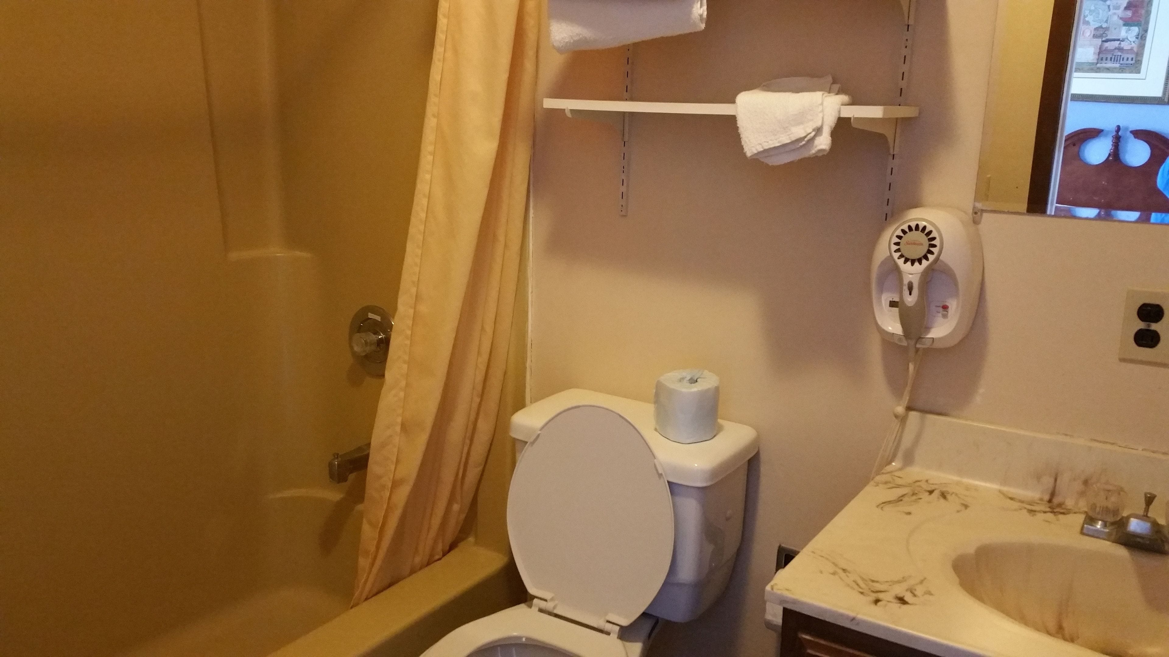 Suite, 1 kingsize bed, bubbelbad | Badkamer | Een bad/douchecombinatie, gratis toiletartikelen, een haardroger