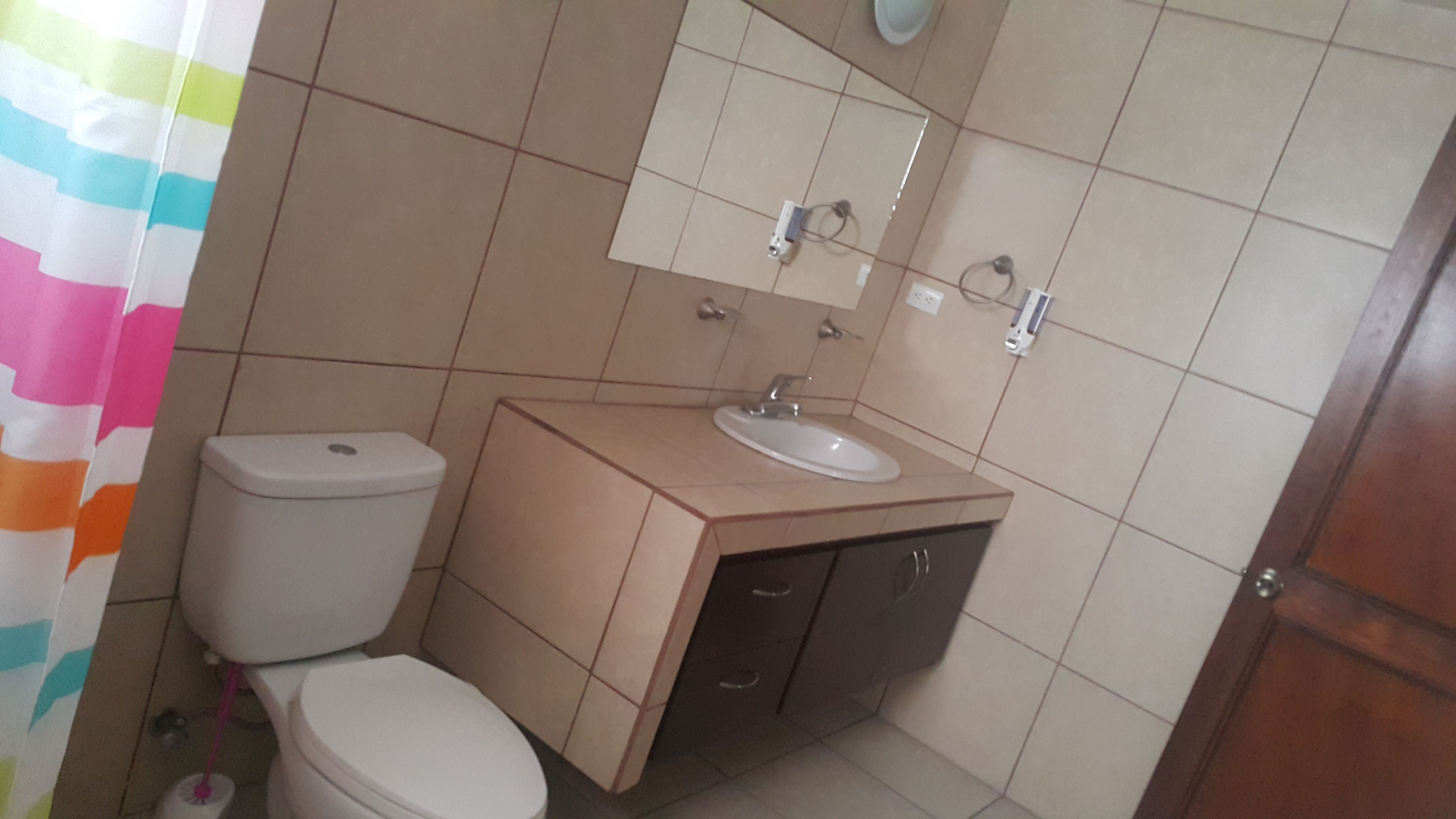 standard room, 1 queen bed, private bathroom | bathroom | shower, free toiletries, hair dryer, towels