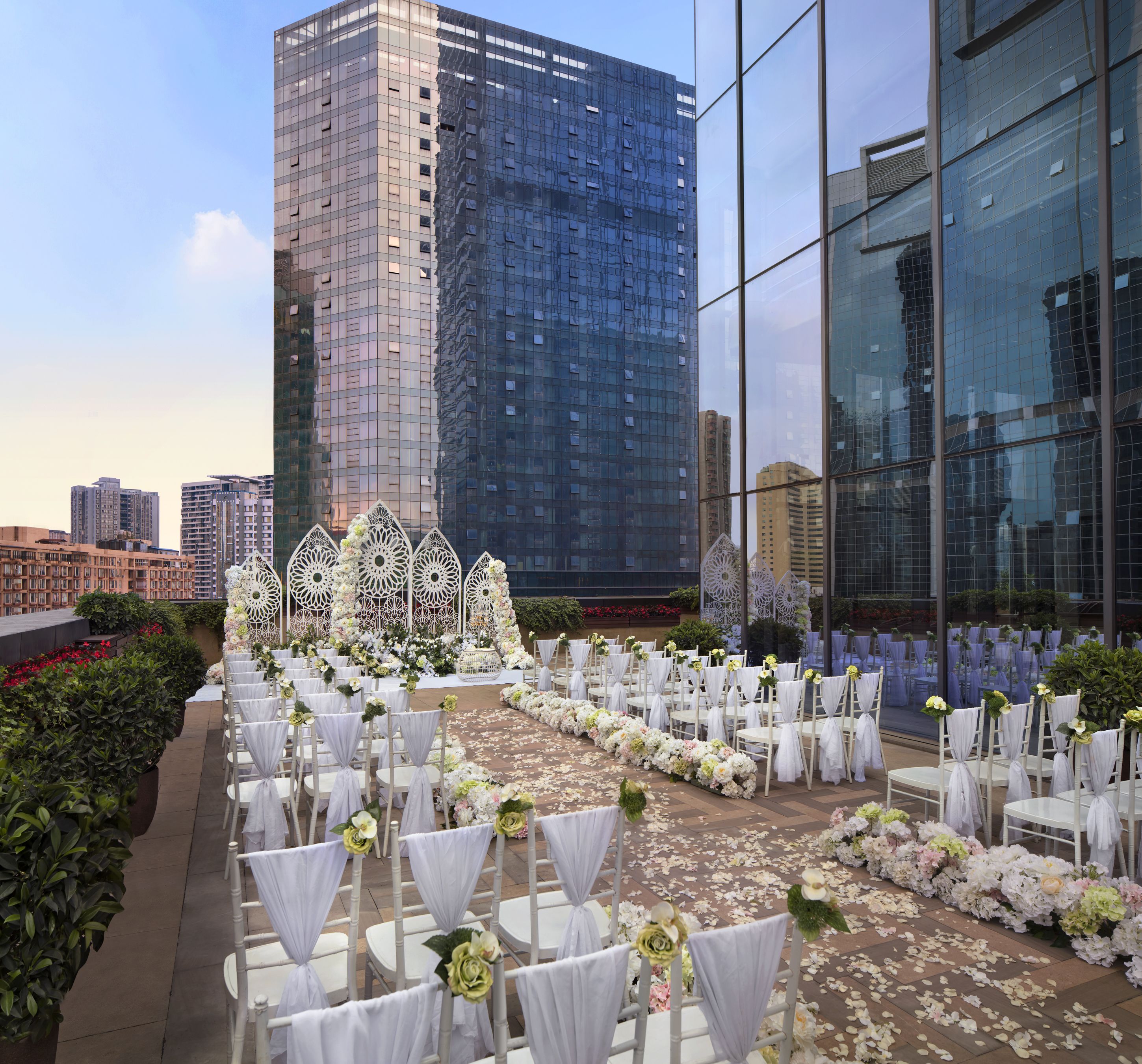 outdoor wedding area