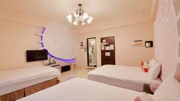 Individually decorated, individually furnished, desk, blackout curtains