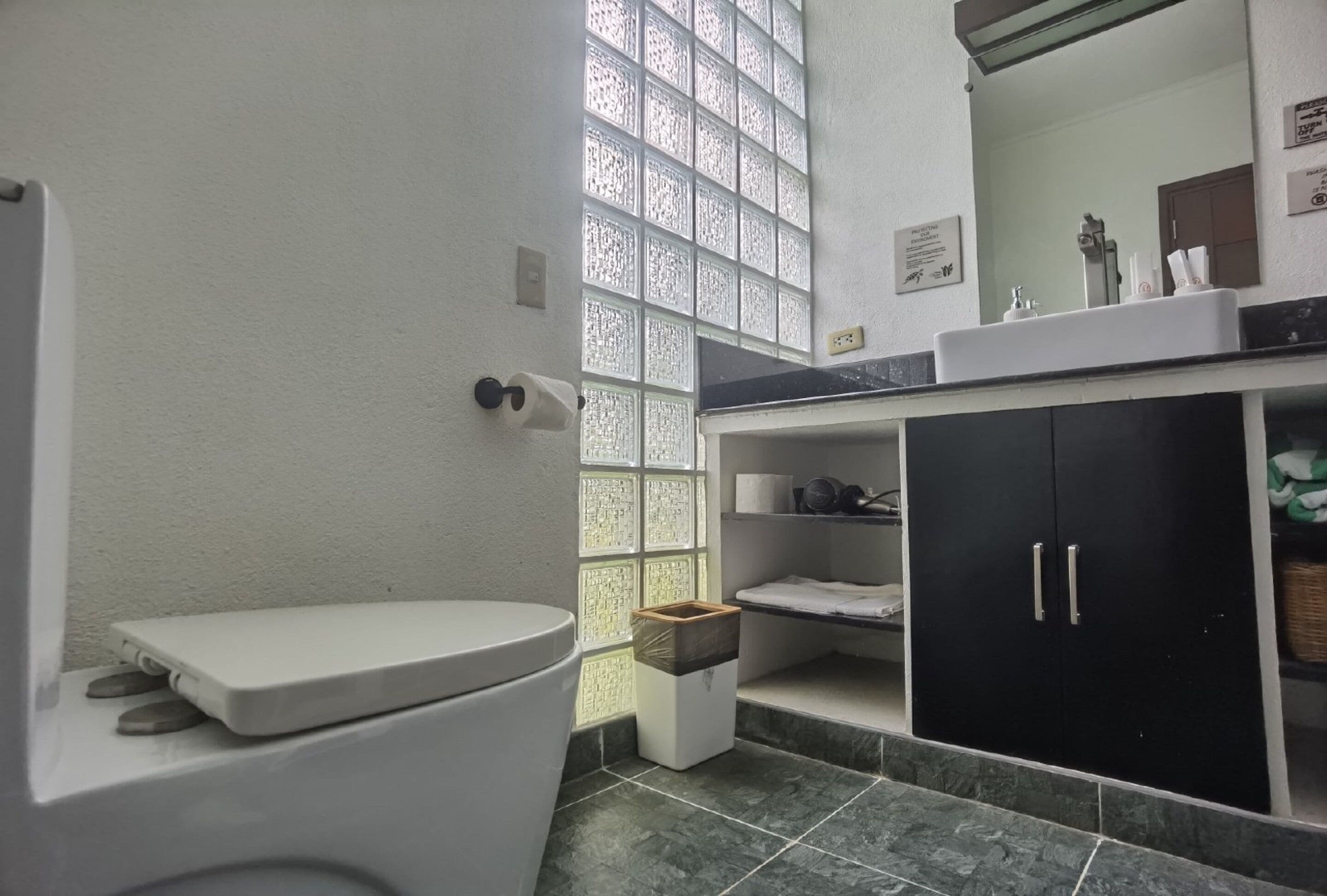 family room | bathroom | shower, free toiletries, hair dryer, bidet