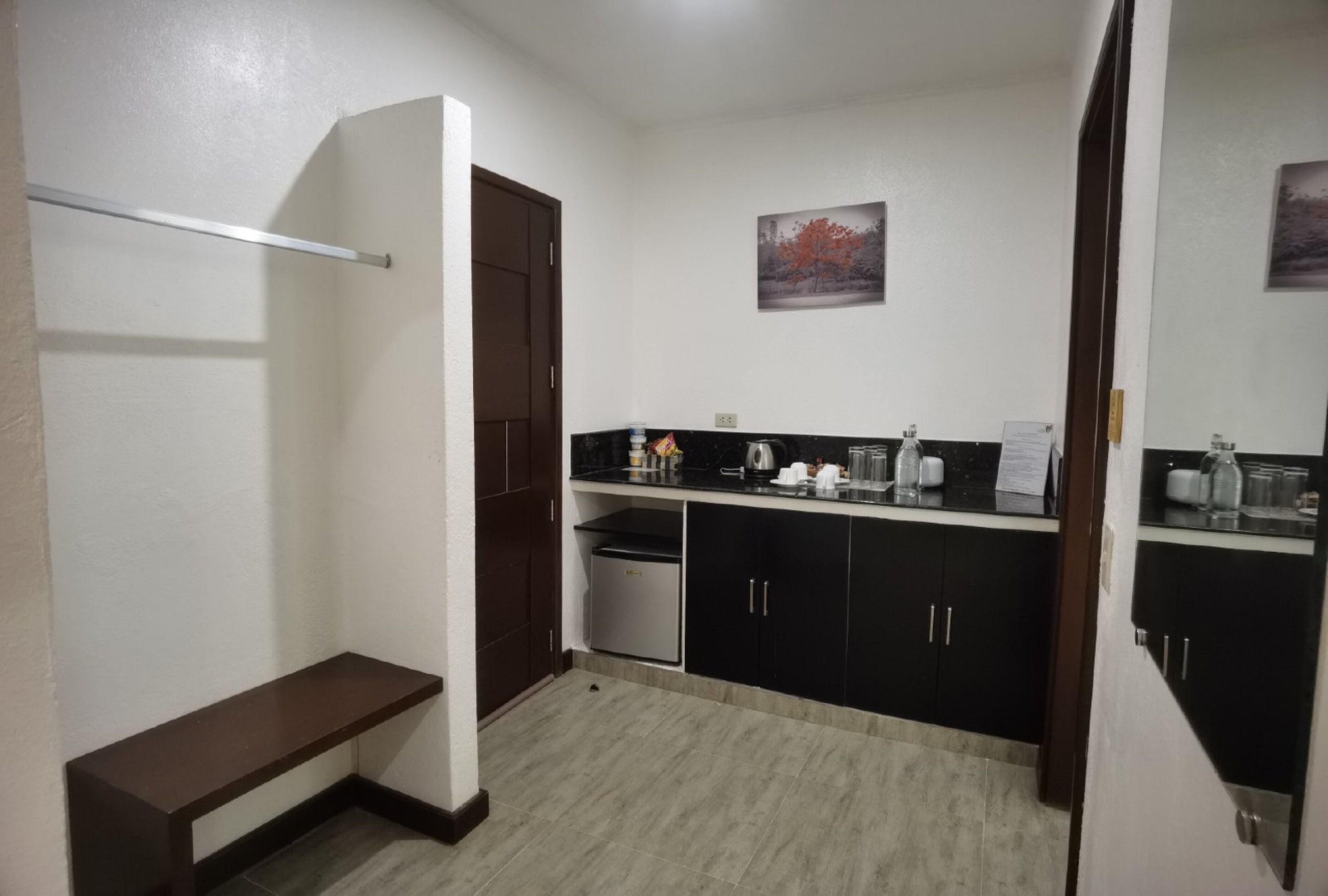 family room | private kitchen | fridge, coffee/tea maker, electric kettle