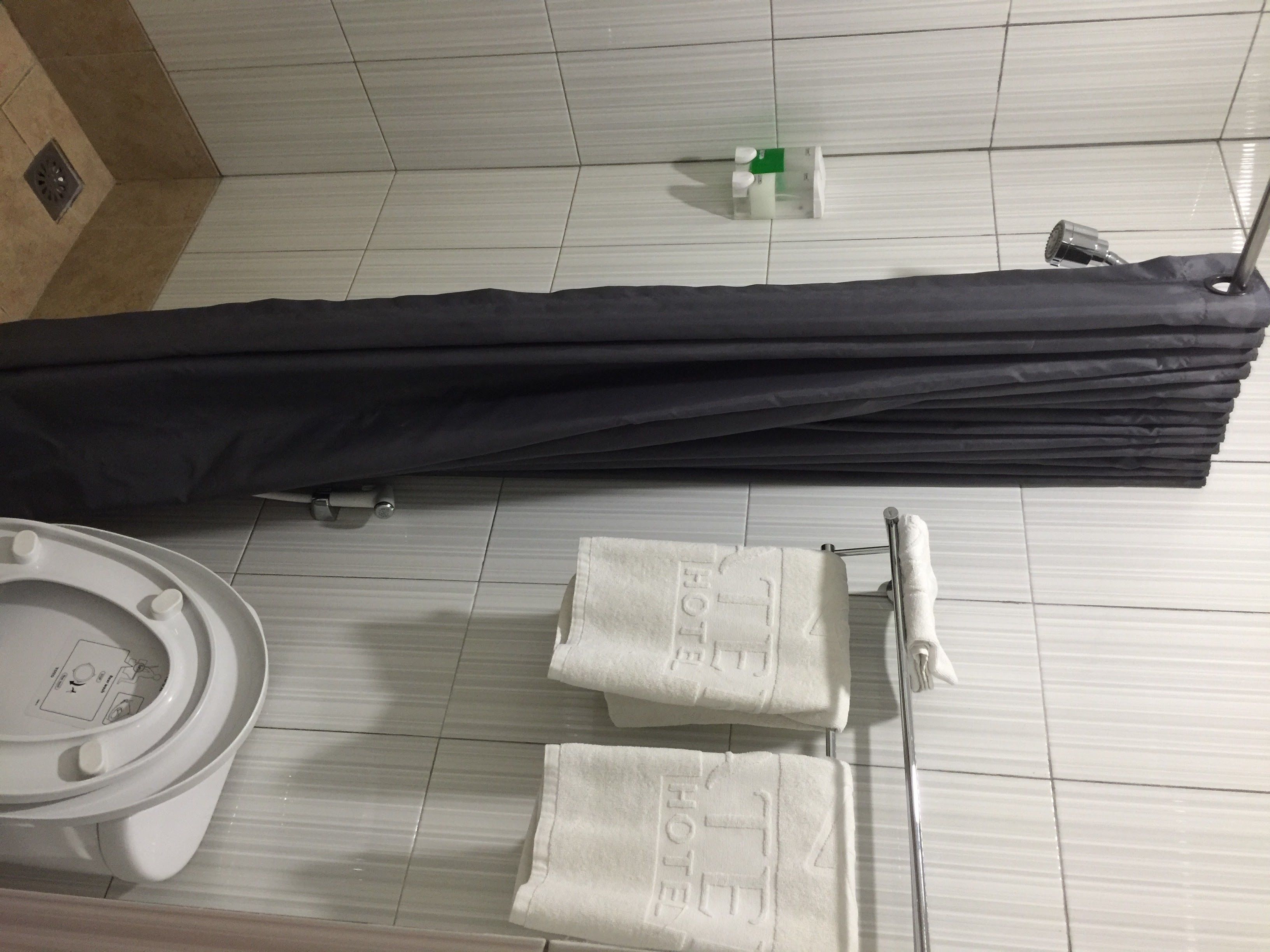 shower, free toiletries, hair dryer, slippers