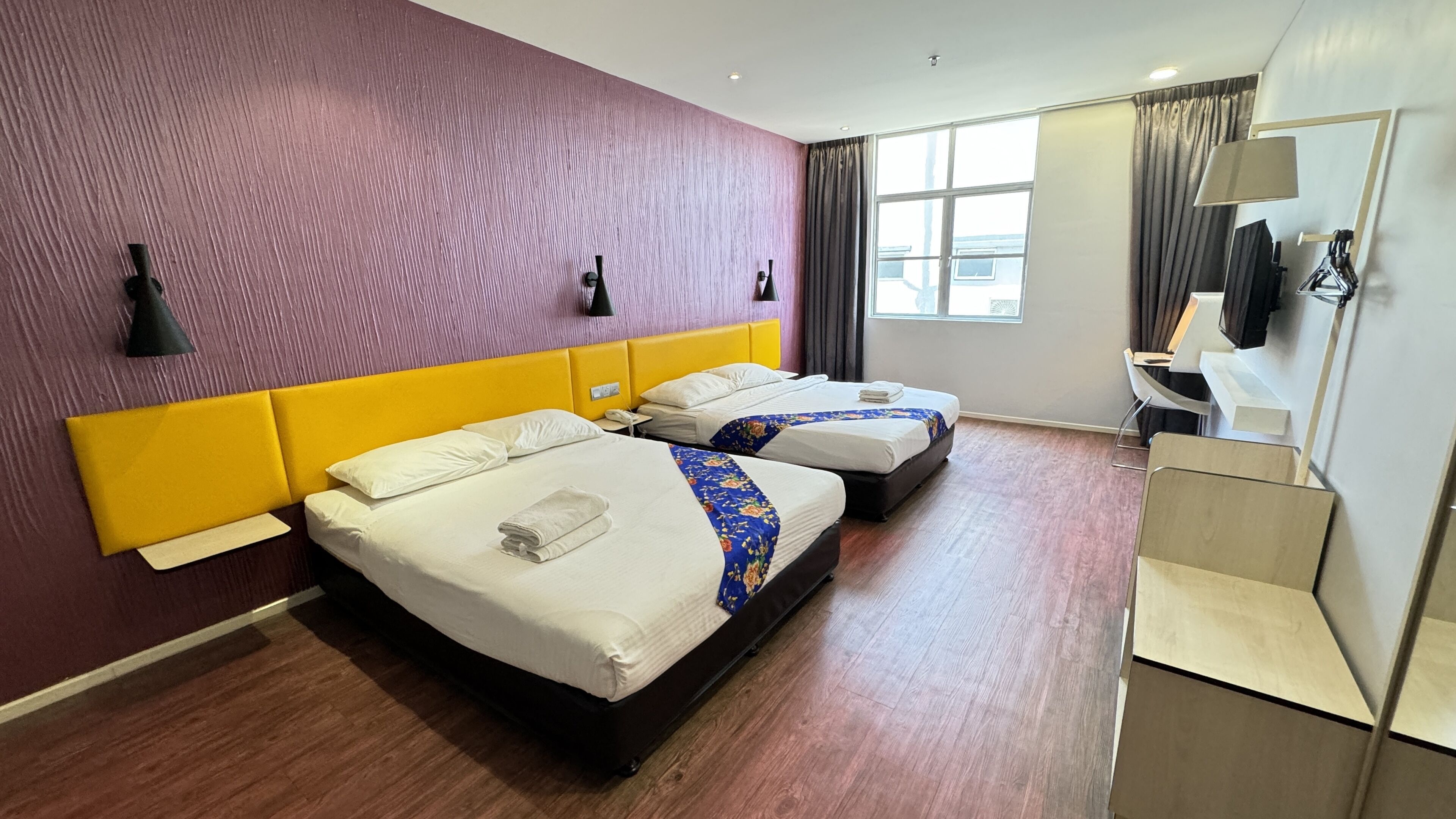 family room window | 1 bedroom, desk, iron/ironing board, rollaway beds