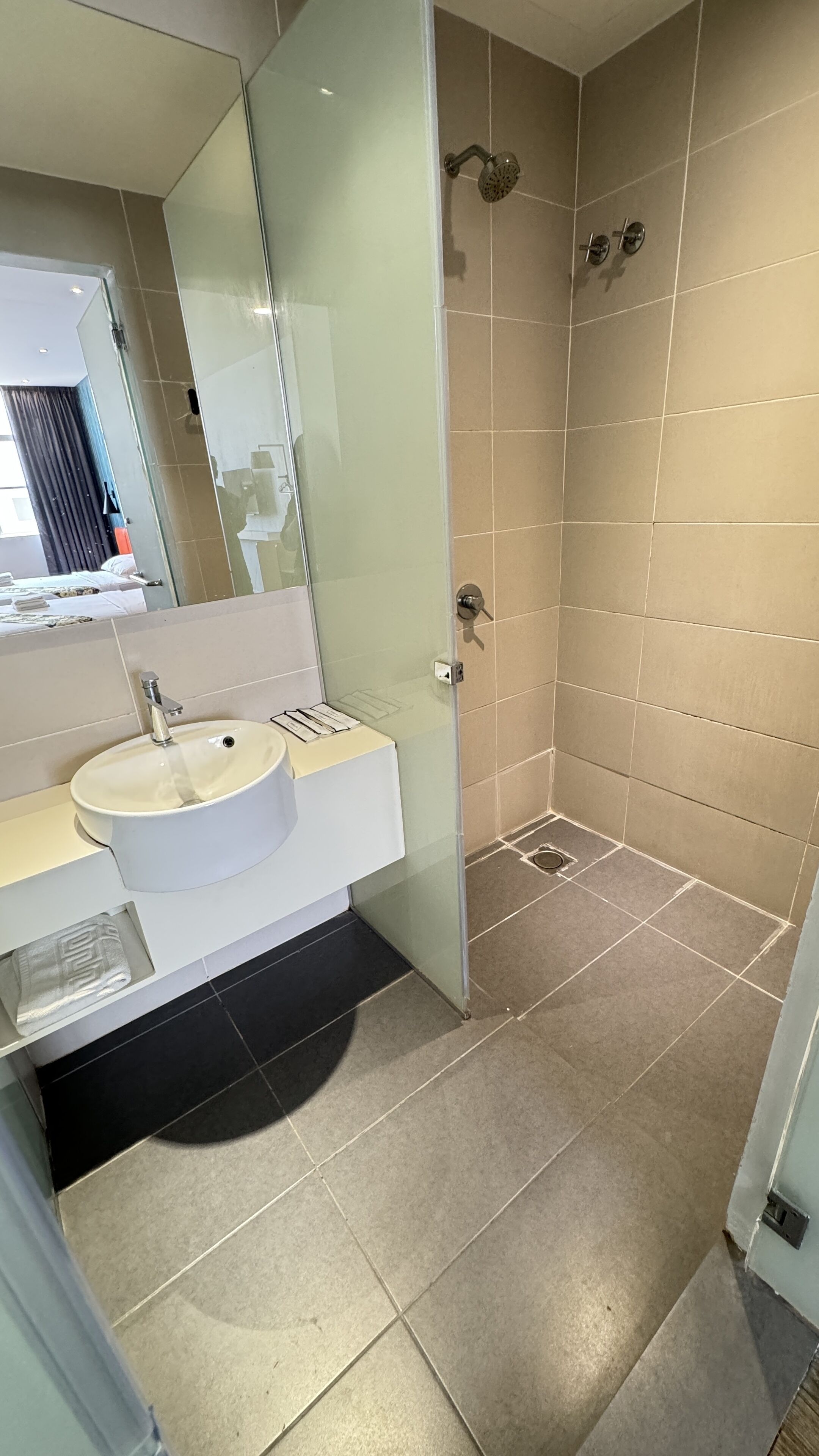 family room window | bathroom | shower, free toiletries, hair dryer, bidet