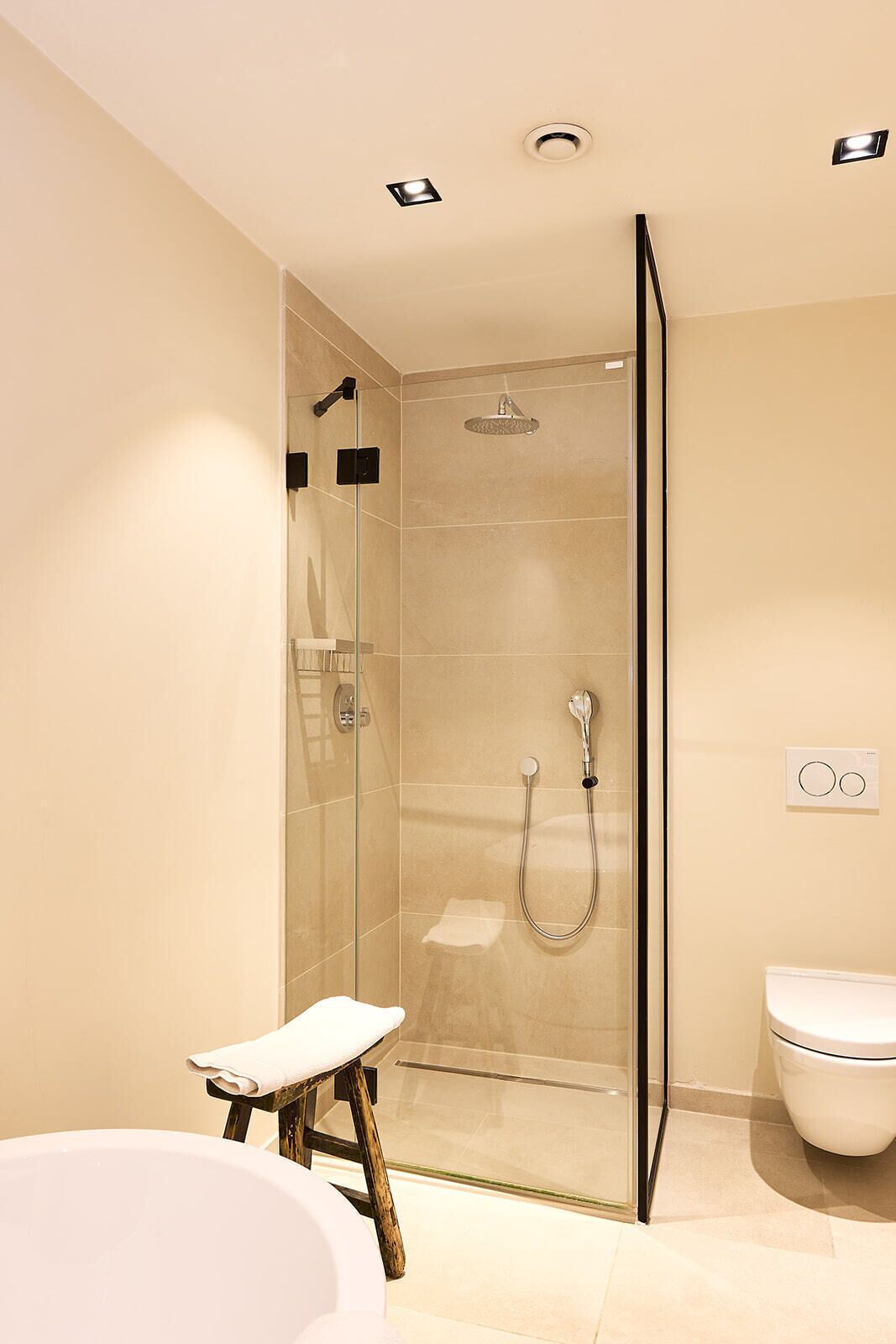 luxury suite | bathroom | free toiletries, hair dryer, slippers, towels