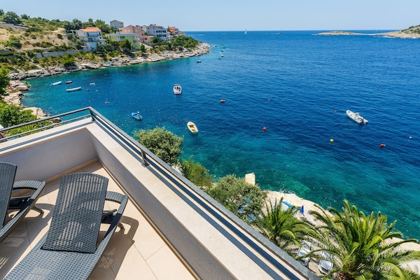 Penthouselejlighed - 2 soveværelser - terrasse - havudsigt | Udsigt fra værelset