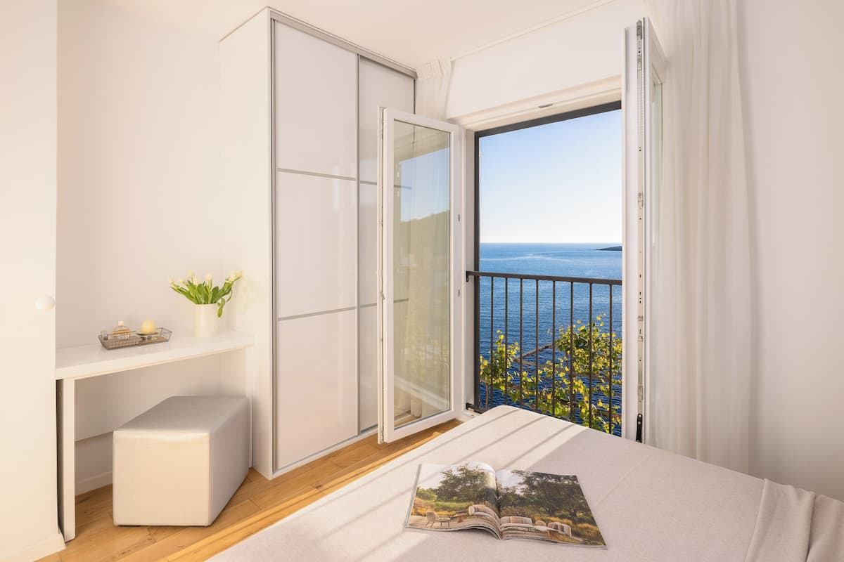 Departamento Premium, 2 habitaciones, Terraza, vista al mar | 2 habitaciones y ropa de cama hipoalergénica