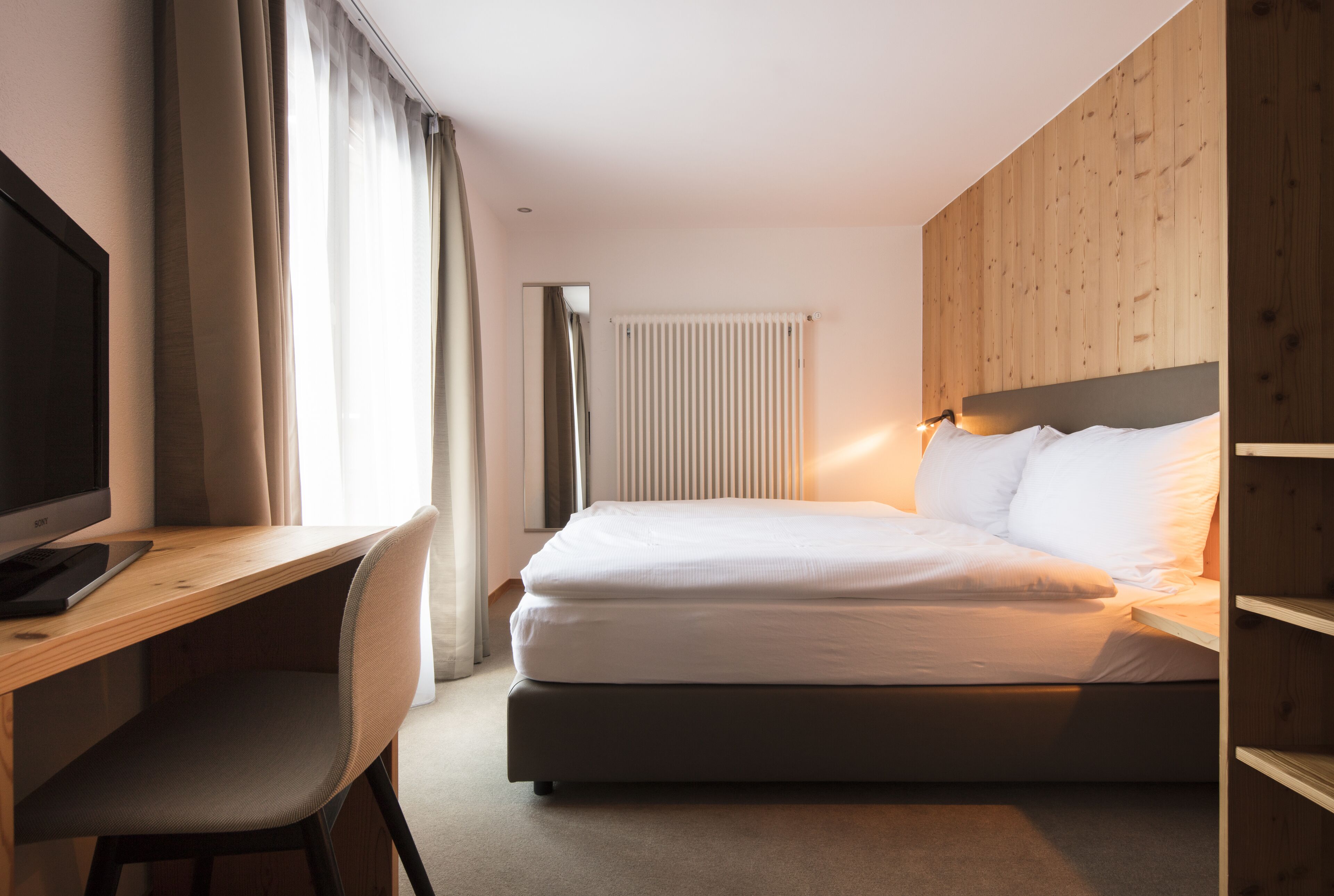 Down comforters, in-room safe, desk, free WiFi