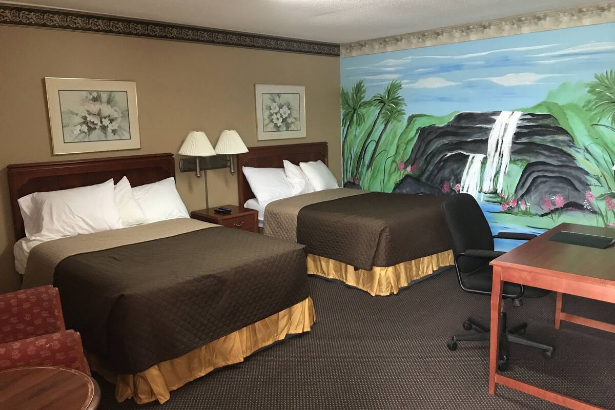 Quarto, 2 camas de casal, para não fumantes | 1 quarto, roupas de cama premium, camas com colchões pillow-top