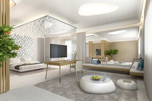 Suite Présidentielle | Literie de qualité supérieure, minibar, coffres-forts dans les chambres