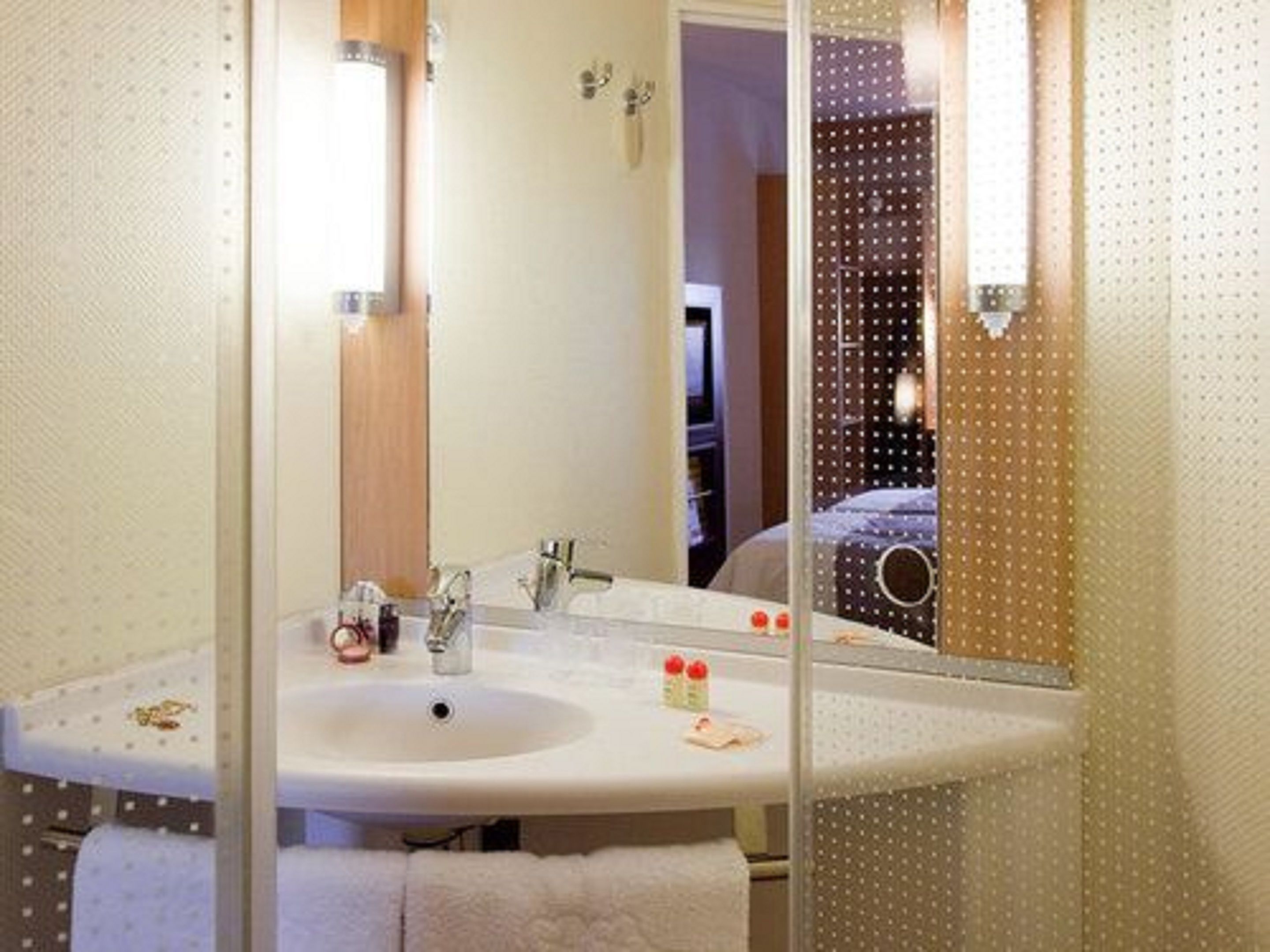 free toiletries, hair dryer, towels