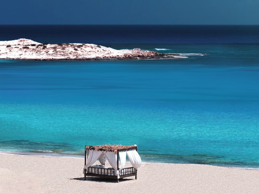 Private beach