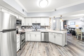 Condo, Multiple Beds (Windward Pointe 102) | Private kitchen | Fridge, microwave, coffee/tea maker - Windward Pointe 102 (Orange Beach)