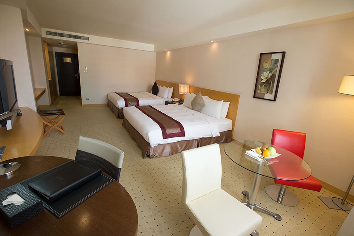 Deluxe Quadruple Room, Multiple Beds | Premium bedding, minibar, desk, blackout drapes