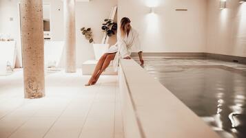 Hot tub, steam room, body treatments, body scrubs, facials