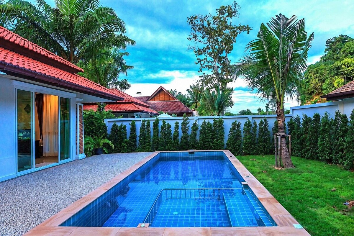 Premium villa, 2 slaapkamers, privézwembad, uitzicht op zwembad | Privézwembad