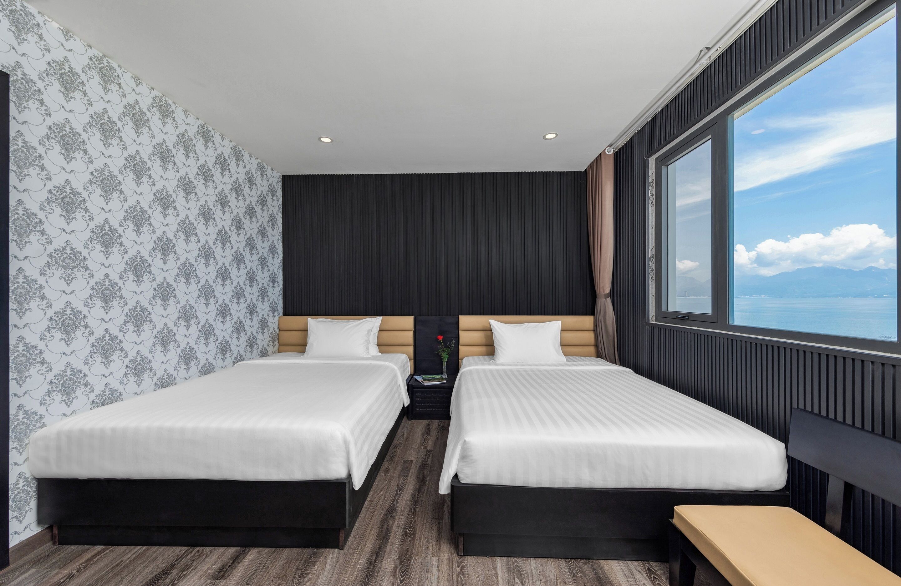 family quadruple room, sea view | 1 bedroom, premium bedding, in-room safe, desk