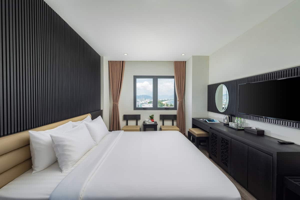 Chambre Double Deluxe, vue océan | 1 chambre, literie de qualité supérieure