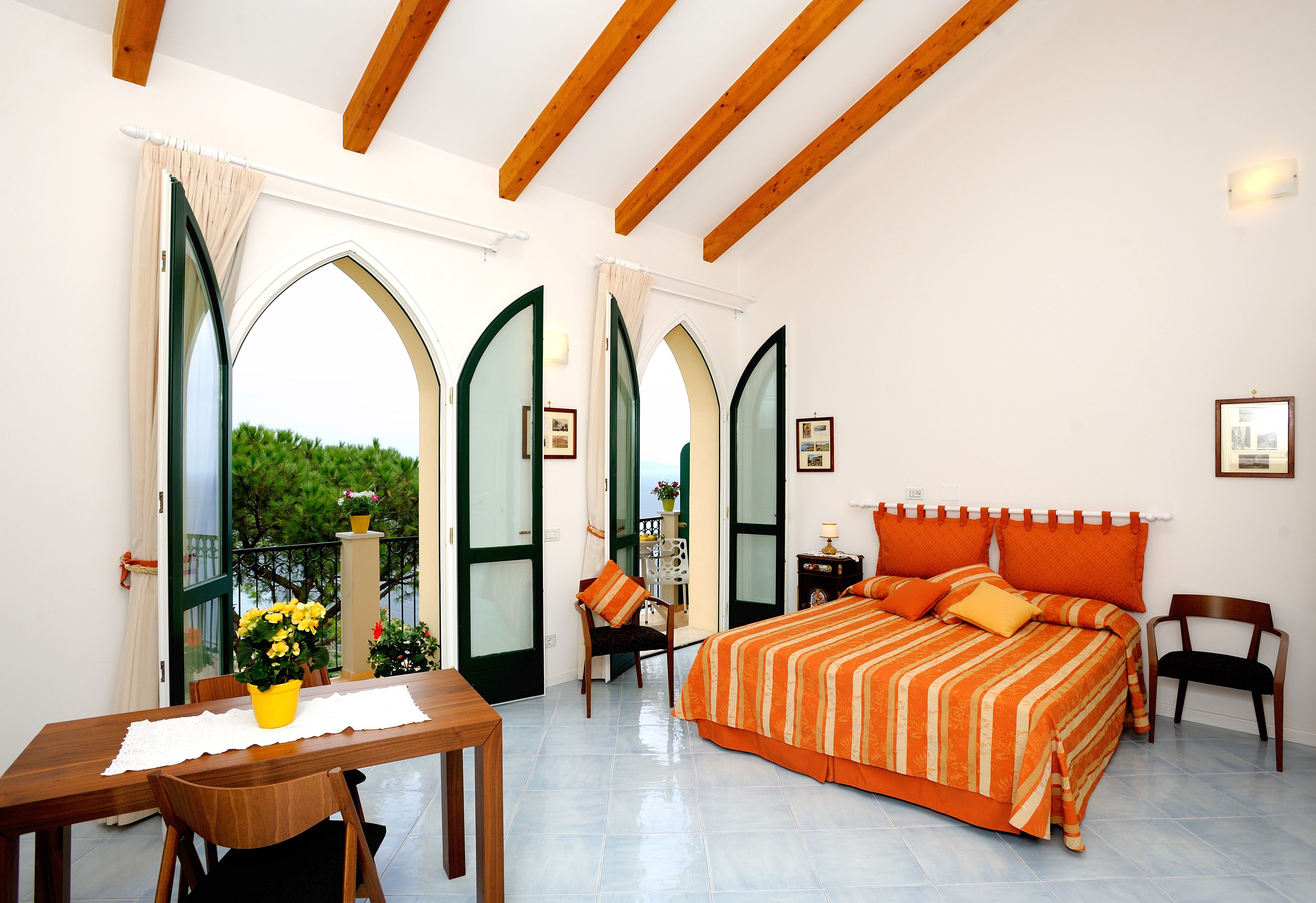 Studio Deluxe, ban công, quang cảnh biển (Jacuzzi) | Bộ đồ giường cao cấp, nệm cao su hoạt tính (memory foam) 