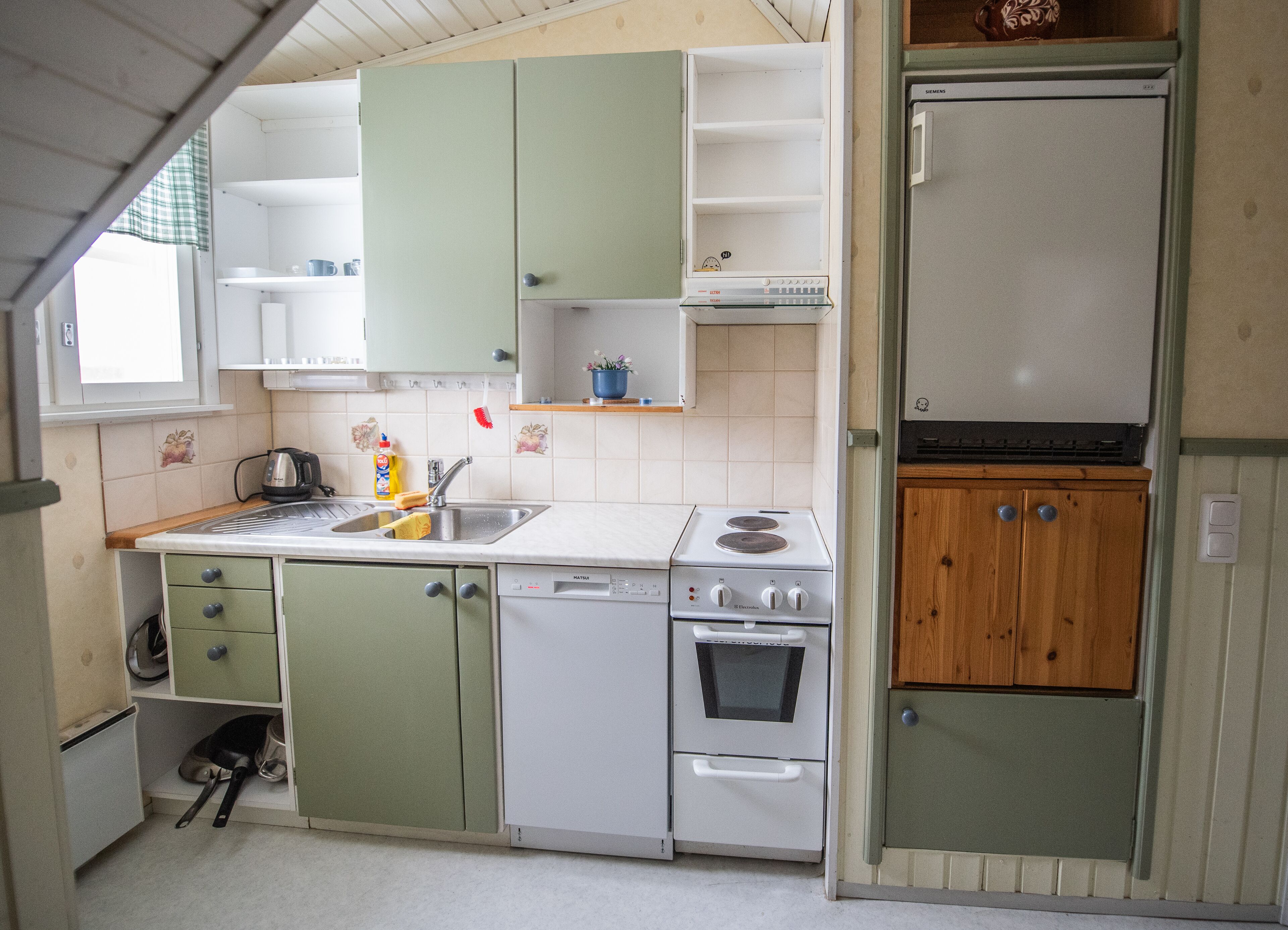 family condo, 1 bedroom, courtyard view | private kitchen | fridge, microwave, coffee/tea maker, eco-friendly cleaning products