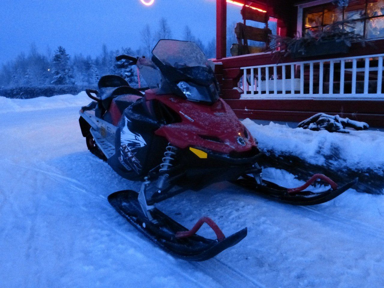 snowmobile riding