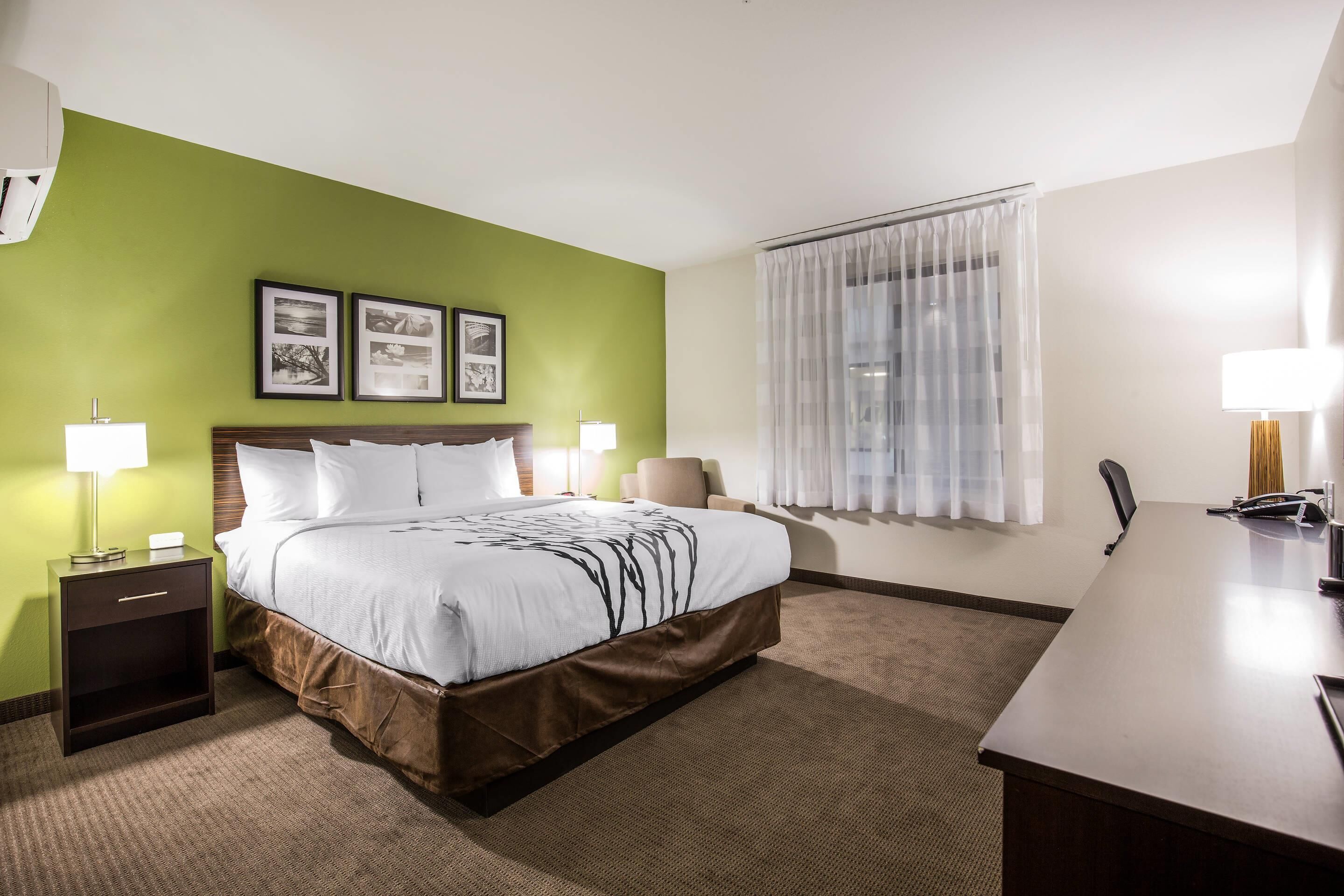 Premium bedding, desk, blackout curtains, iron/ironing board