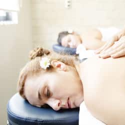 Outdoor treatment areas, sauna, body treatments, aromatherapy