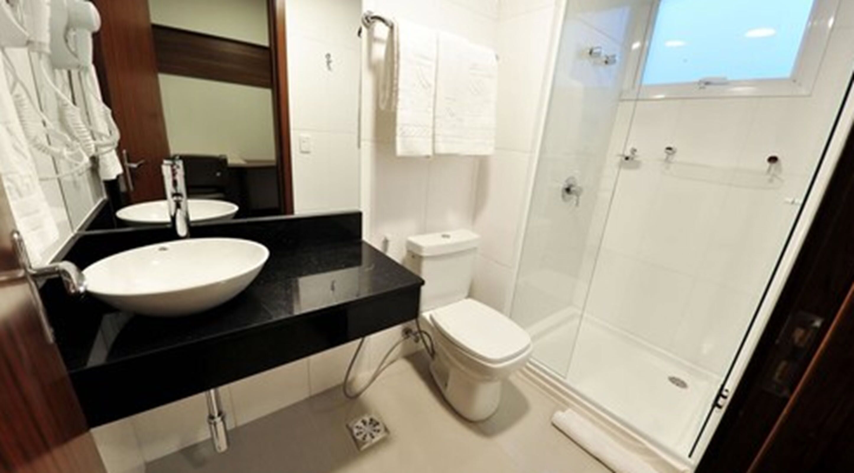 shower, free toiletries, hair dryer, bidet