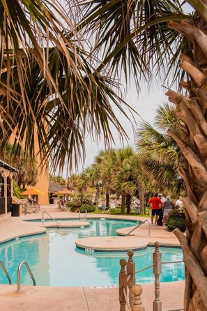 Indoor pool, outdoor pool - Island Vista 606 Jim and Denise's 3 Bedroom Condo by Prista Mgmt (Myrtle Beach)