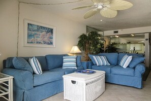 Condo, 2 Bedrooms | Living area - Castle Beach 304 2 Bedroom Condo (Fort Myers Beach)