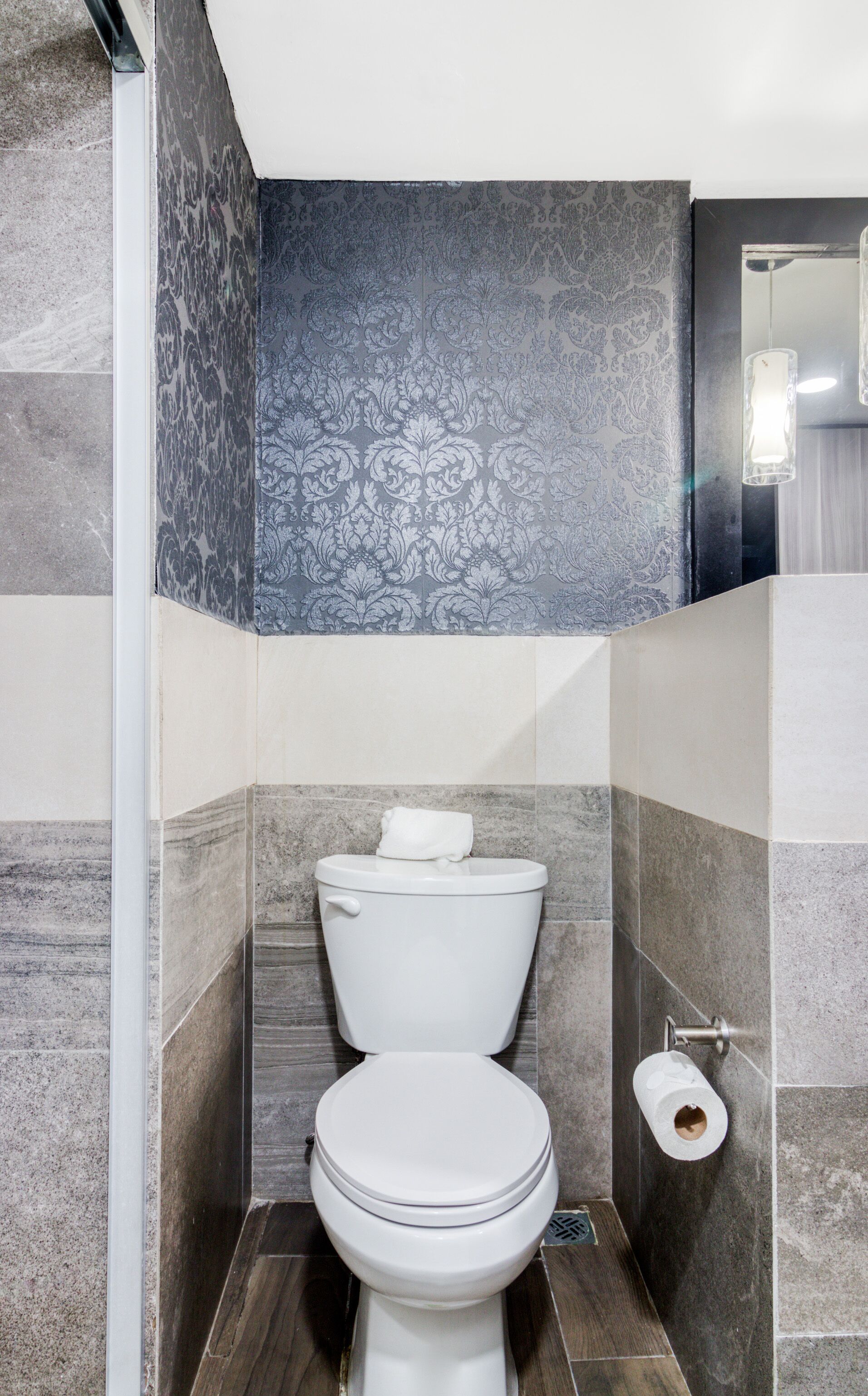 junior suite | bathroom | hair dryer, towels, soap, shampoo