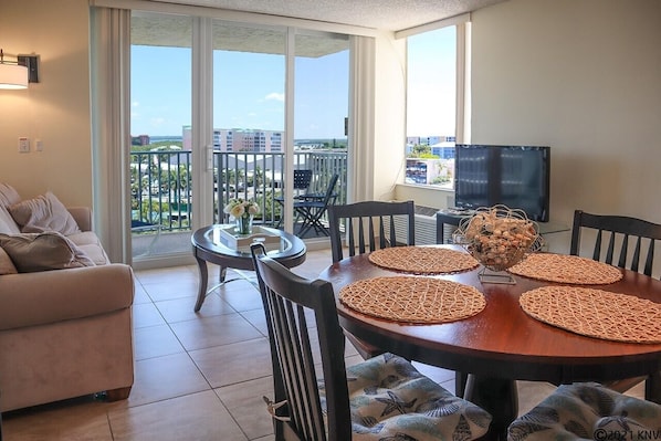 Condo, 1 Bedroom | Living room | Flat-screen TV