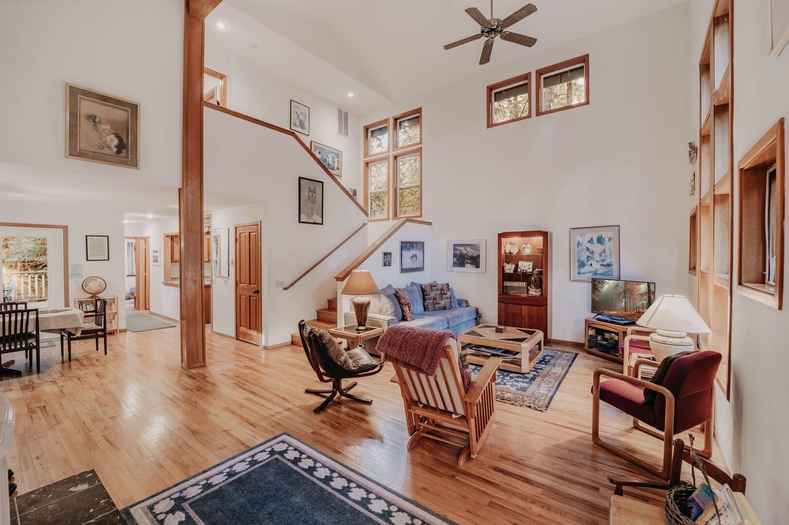 Cabin, 3 Bedrooms | Living area | Fireplace