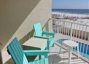 Condo, 1 habitación, balcón, frente al mar | Balcón