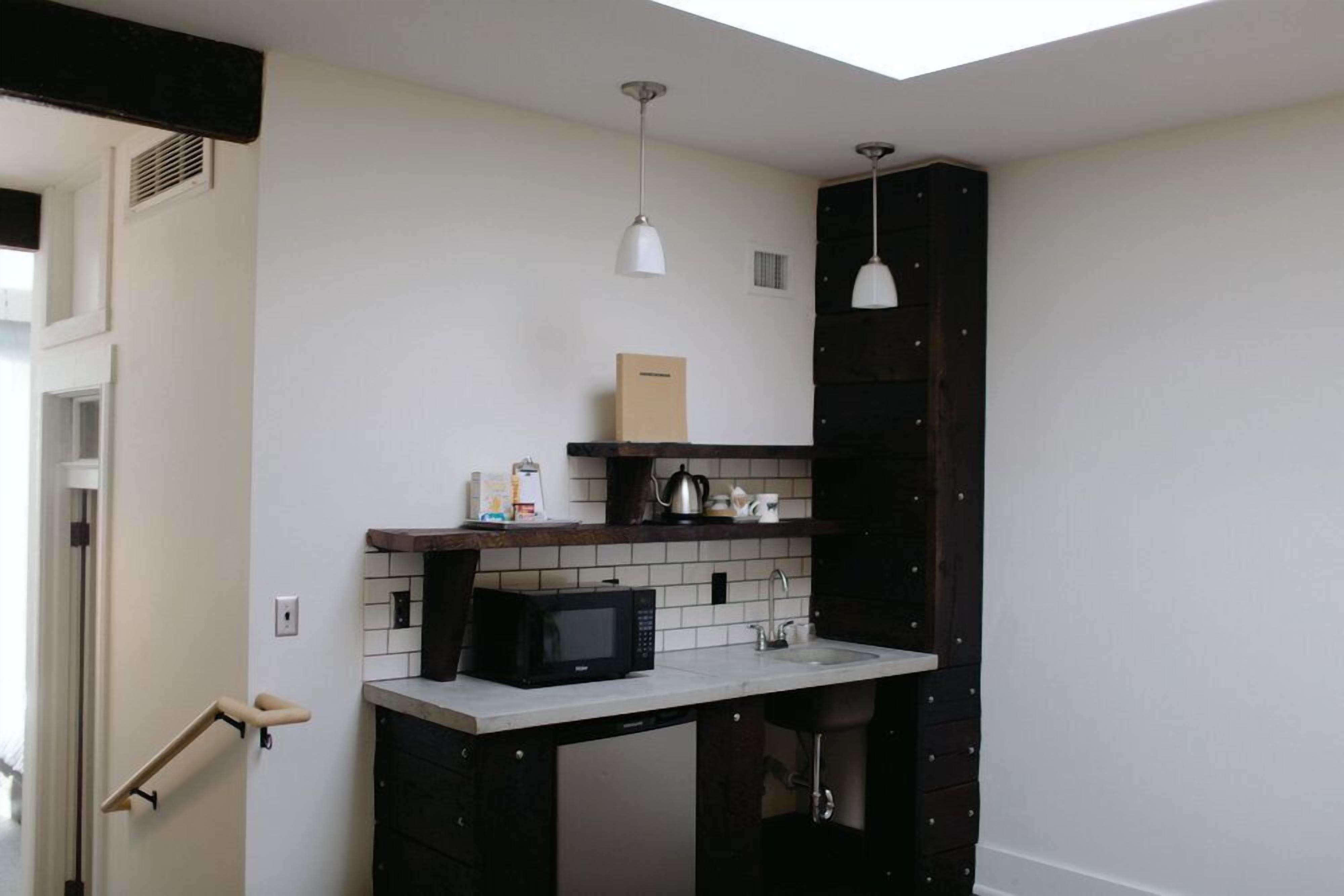 design double room, 1 king bed | private kitchenette | fridge, microwave, coffee/tea maker, electric kettle