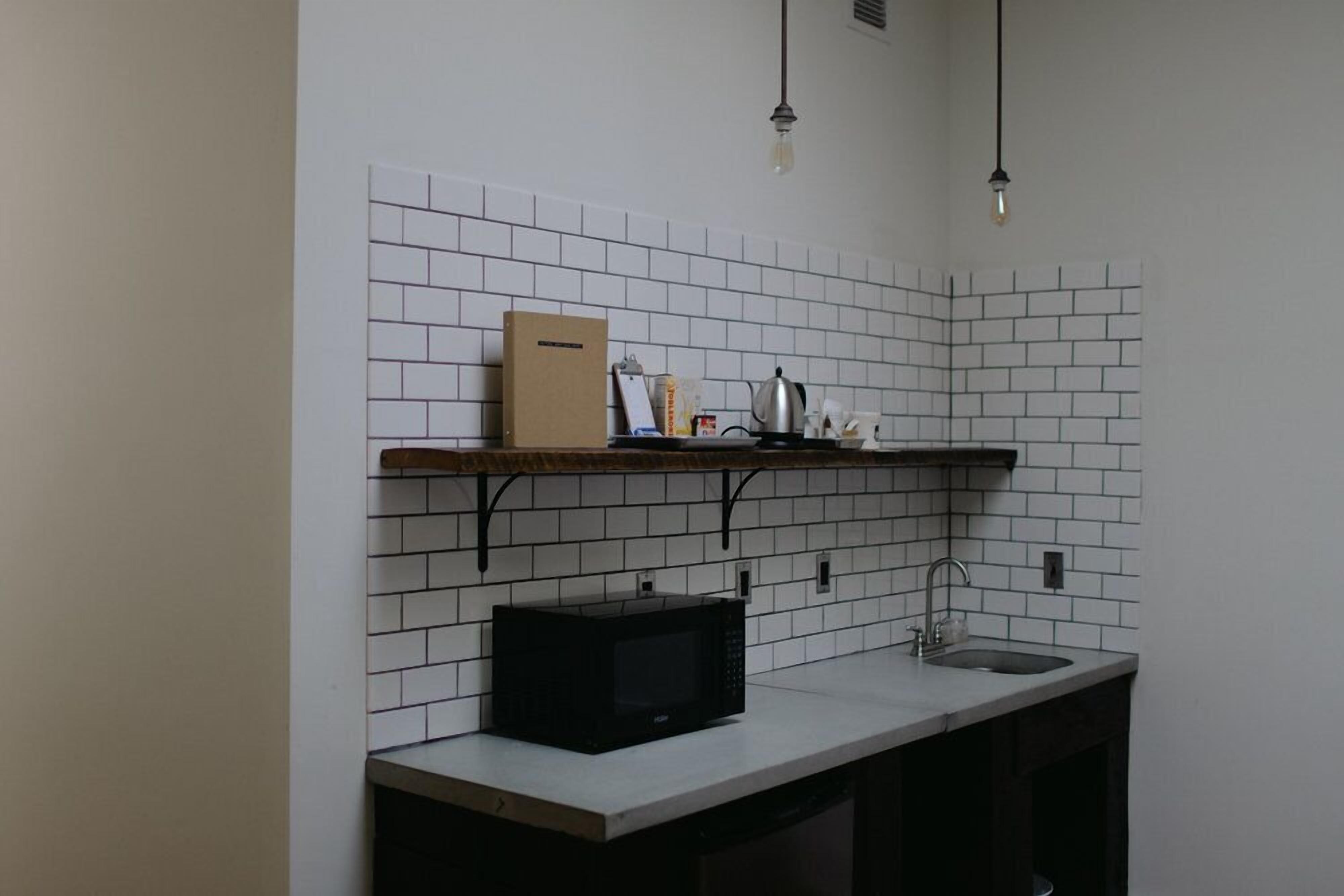 design double room, 1 king bed | private kitchenette | fridge, microwave, coffee/tea maker, electric kettle