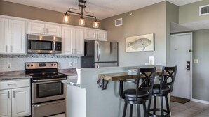 Condo, 1 Queen Bed with Sofa bed (Gulf Shores Plantation Royal Gulf Bea) | Private kitchen | Coffee/tea maker, fridge, microwave - Gulf Shores Plantation Royal Gulf Beach and Racquet Club Unit 5113 (Gulf Shores)