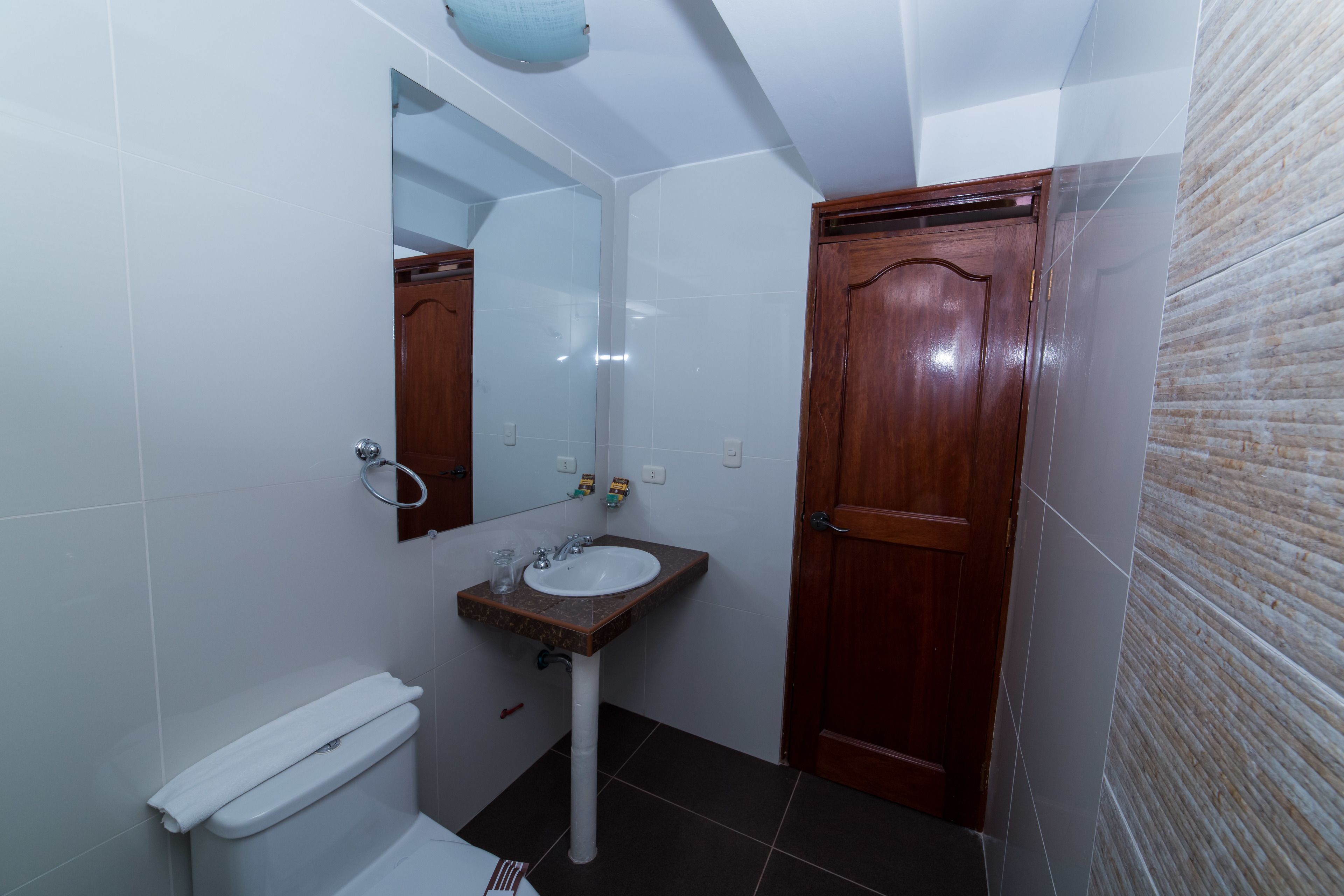 double room | bathroom | shower, hair dryer, towels