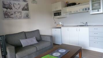 Balcony View #4 | Private kitchen | Fridge, microwave, stovetop, coffee/tea maker