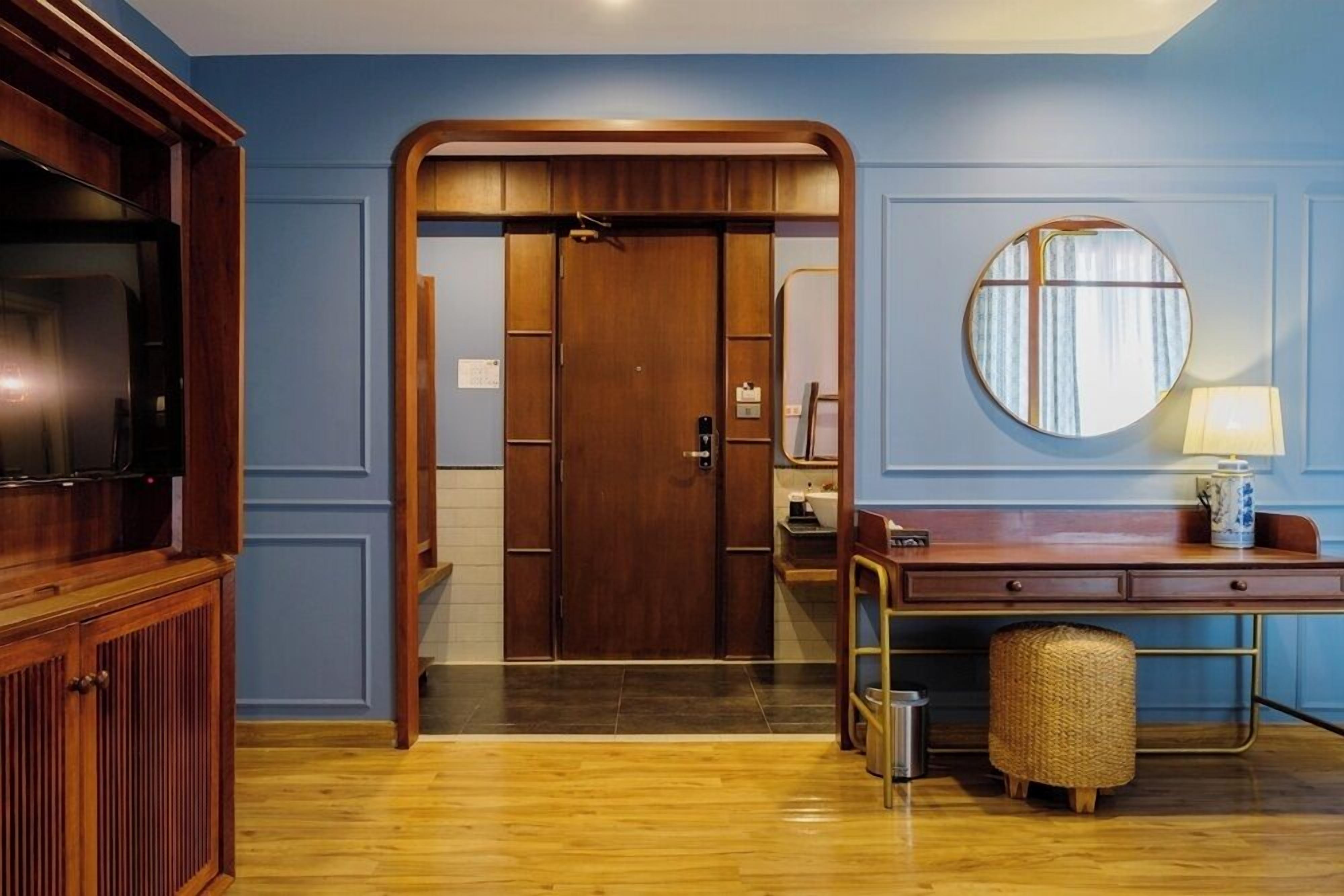 family triple room | free minibar, desk, laptop workspace, blackout curtains