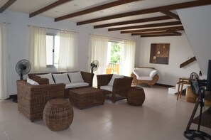 Family Superior Room, 4 Bedroom | Living area | Flat-screen TV, DVD player - Seahorse Villa (Puerto Galera)